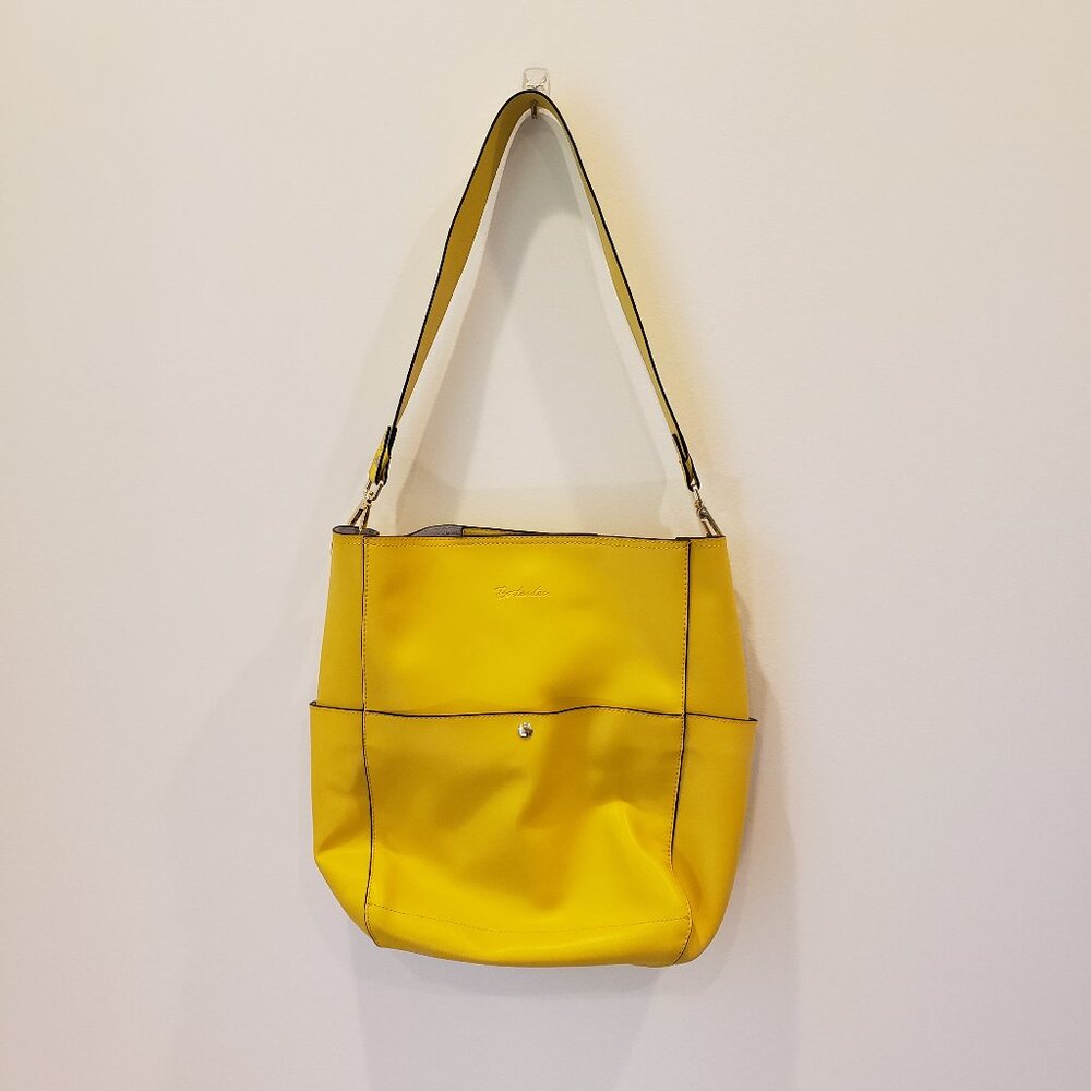 Bostanten Lotty Yellow Leather Hobo Bag
